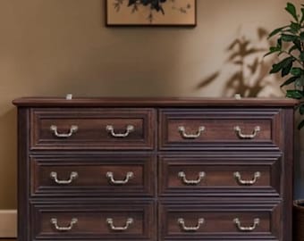 Farmhouse Wood Dresser TV Stand Storage Cabinet for Bedroom Living Room Hallway