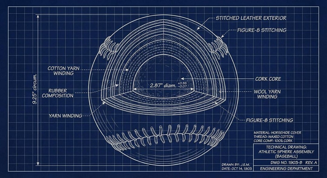 Baseball Anatomy Blueprint, Digital Download, Sports Engineering ...
