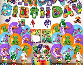 G * rten of Ba * ba * Geburtstagsparty Zubehör Bundle, Banner, Luftballons, Hängende Swirl Decor, Komplettes Monsterspiel Kindergeburtstag Decor Kit für Jungen