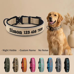 Personalized Dog Collar Gift with Name, Custom Embroidered Pet Collar, Cute Dog Collar for Dogs, Unique Gift for Dog Lovers