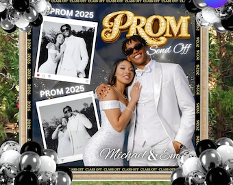 Pancarta de despedida para el baile de graduación 2025, fondo para fiesta de graduación, decoración para el baile de graduación de la clase de 2025, plantilla editable de Canva, texto personalizable, descarga instantánea.