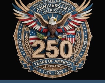 250e anniversaire drapeau américain Eagle SVG, fichier numérique patriotique