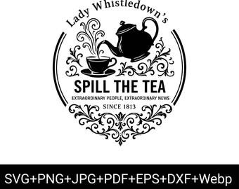 DAME Siffler Regency svg potins citation clipart pour chemises tasses autocollants téléchargement vinyle