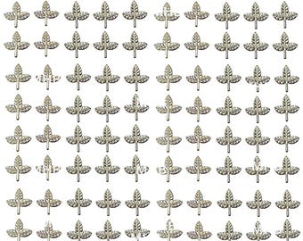 Silver Plated Bilva Patralu- Belpatra for Lord Shiva - Pooja Accessories (108)