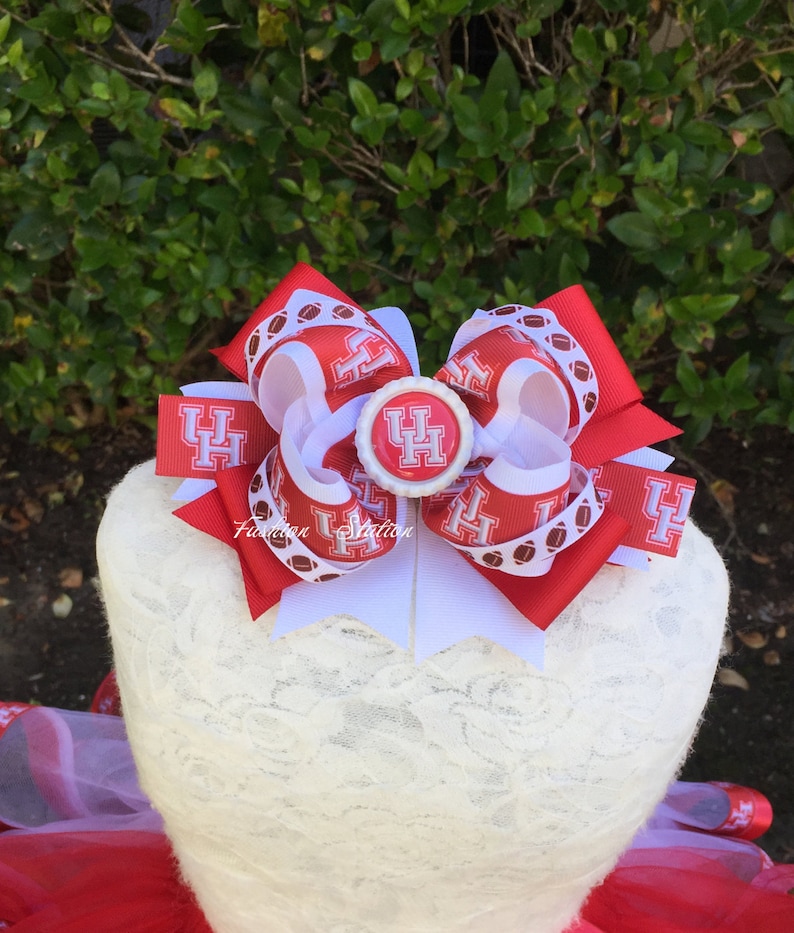 University Of Houston Sewn Ribbon Trimmed TuTu ~~~Optional Matching Over The Top Hair Bow Available~~Ready For FootBall Season~~~~