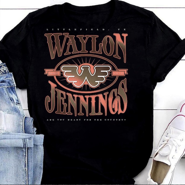 Waylon Jennings 90s Graphic Tee, Country Music Style Shirt