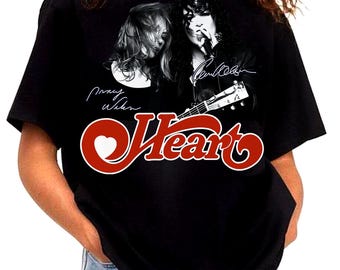 T-shirt Heart Band Avec Signature Nancy Wilson - Toutes Tailles S-5XL - Personnalisable - Neuf