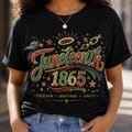 Comfort Colors Juneteenth 1865 Shirt, Faux Rhinestone Glitter Freedom Day Tee, African American Heritage Unity Shirt, Black History Month