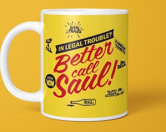 Better Call Saul Custom Mug, Business Card, Lawyer Mug, Mug For A Lawyer, Saul Goodman, Law Student, Better Call Saul, Better Call Saul Mug