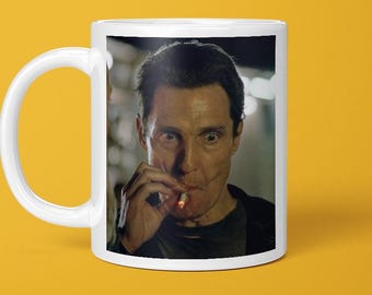 Rust Cohle Smoking Meme, Rust Cohle Smoking Cigarette, Rust Looking Crazy, Memes, Reaction Memes, Funny Smoking Mug