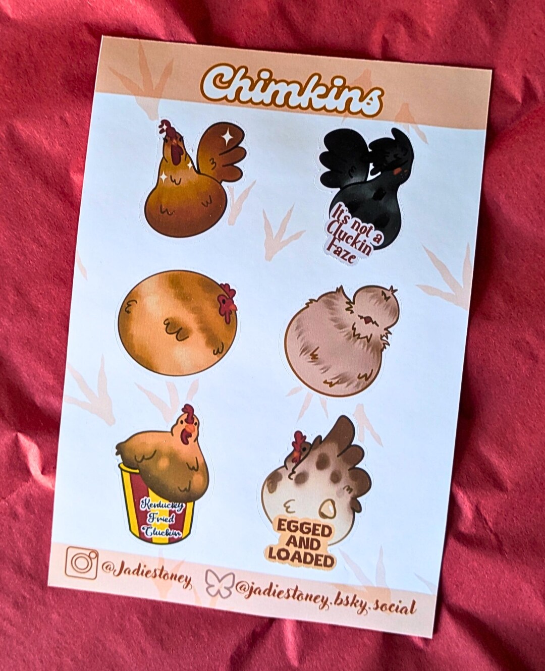 Chimkins Sticker Sheet - Chicken Vinyl Decals - Etsy