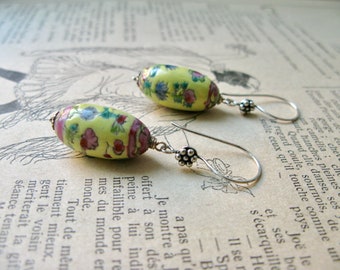 Women in Art / Erykah vintage porcelain earrings version 1