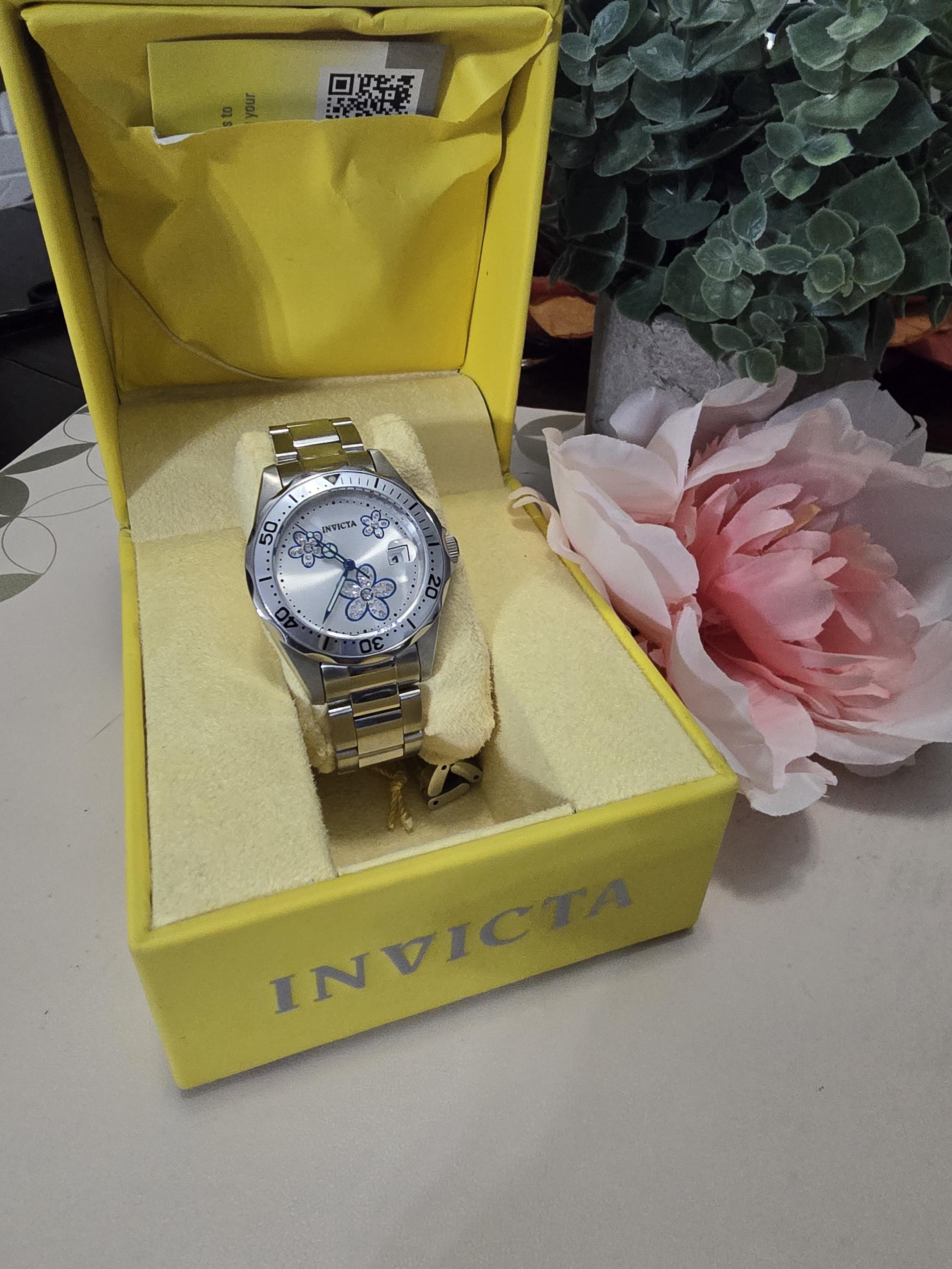 Invicta Yellow Box . Pink Dial  clear Strap Watch never out of box Invicta 25341 ProDiver Automatic Skeleton Dial Rainbow  main image 2