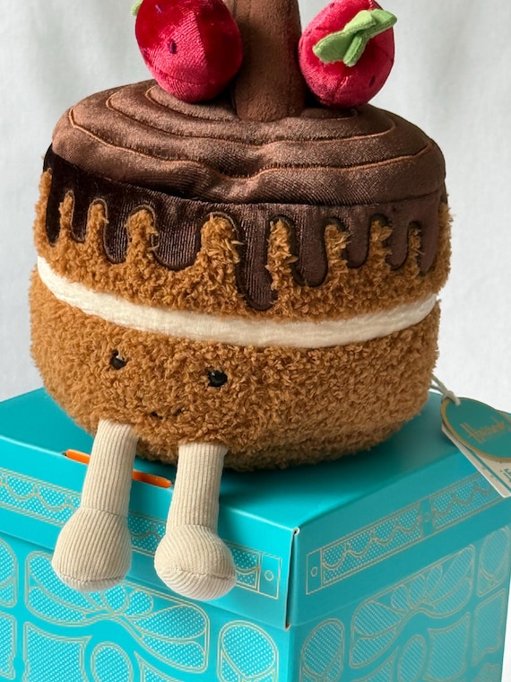 Rare Jellycat Glacy Chocolate Cake Harrods Exclusive - Hard to