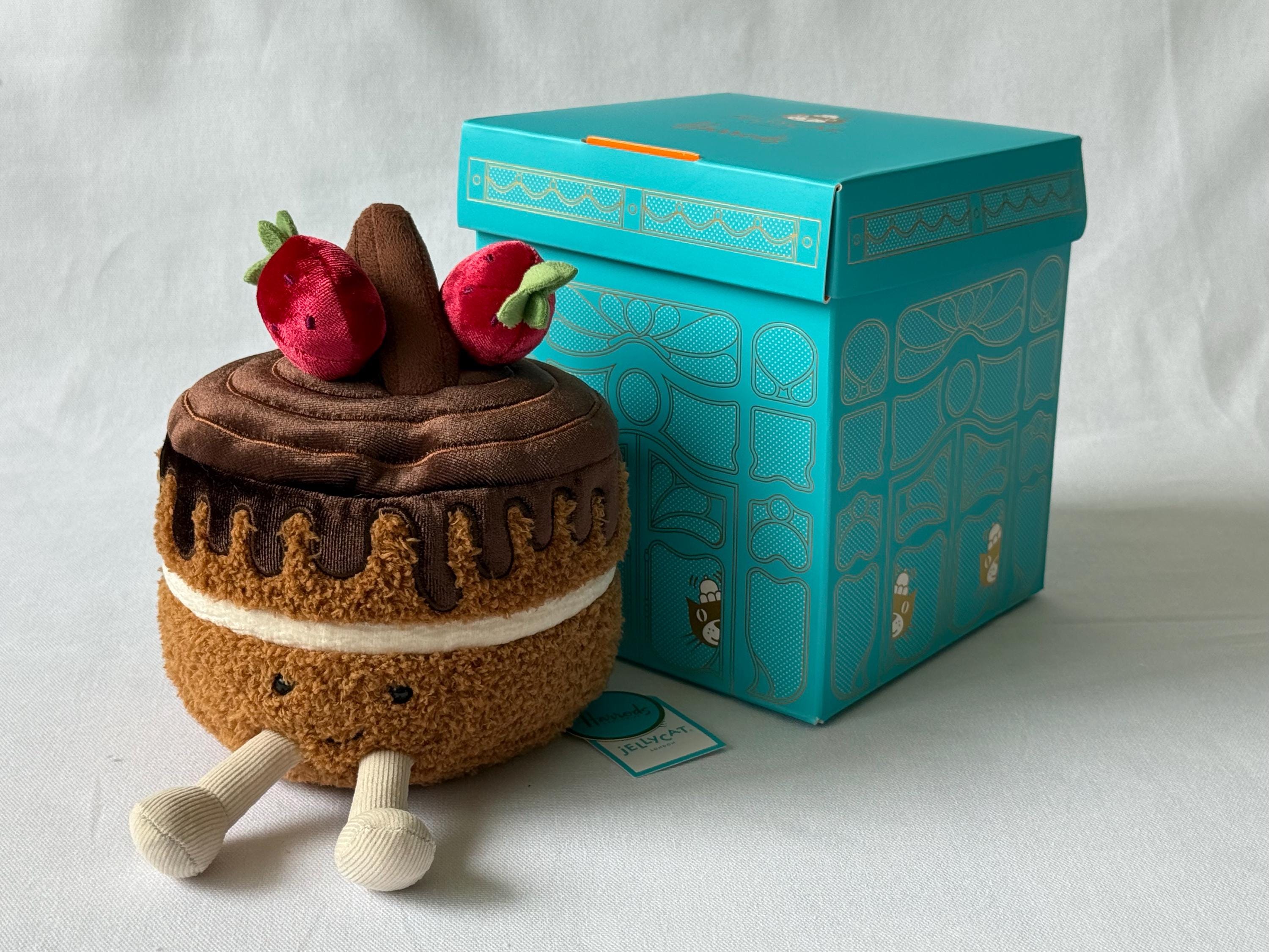Rare Jellycat Glacy Chocolate Cake Harrods Exclusive - Hard to