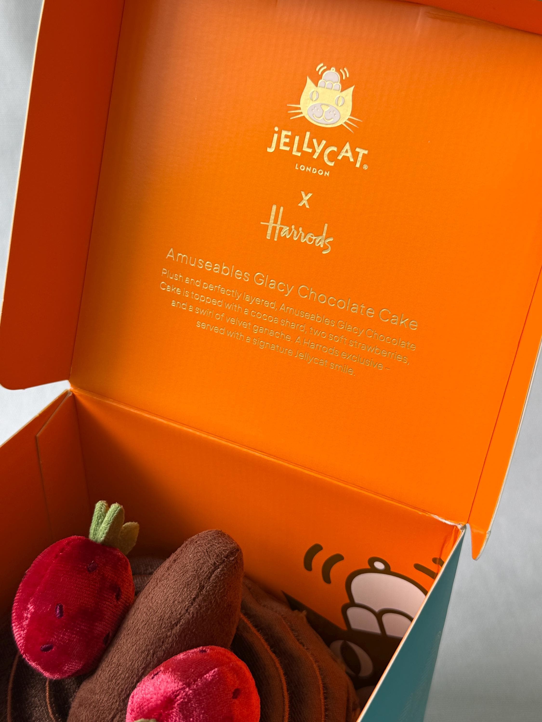 Rare Jellycat Glacy Chocolate Cake Harrods Exclusive - Hard to