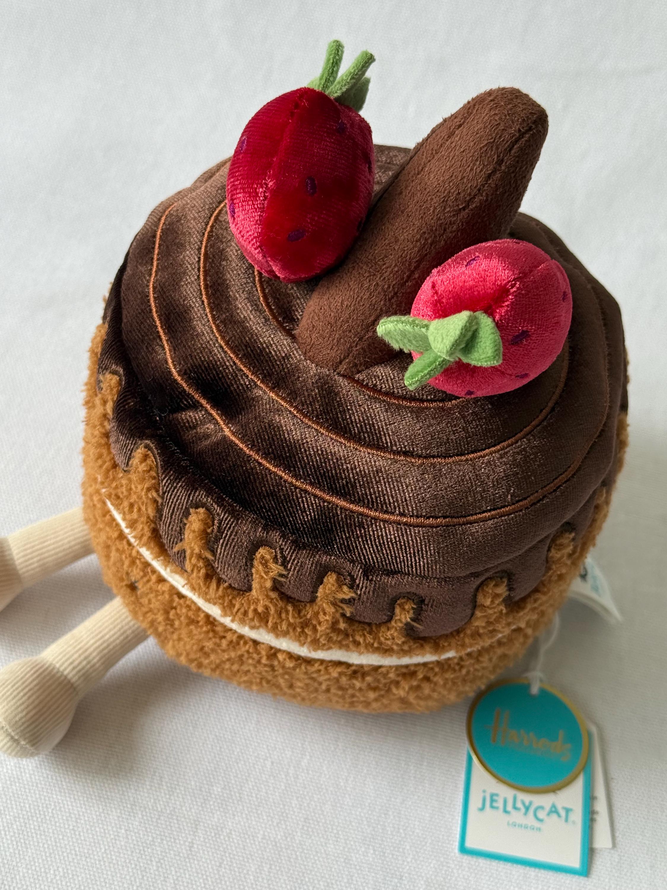 Rare Jellycat Glacy Chocolate Cake Harrods Exclusive - Hard to