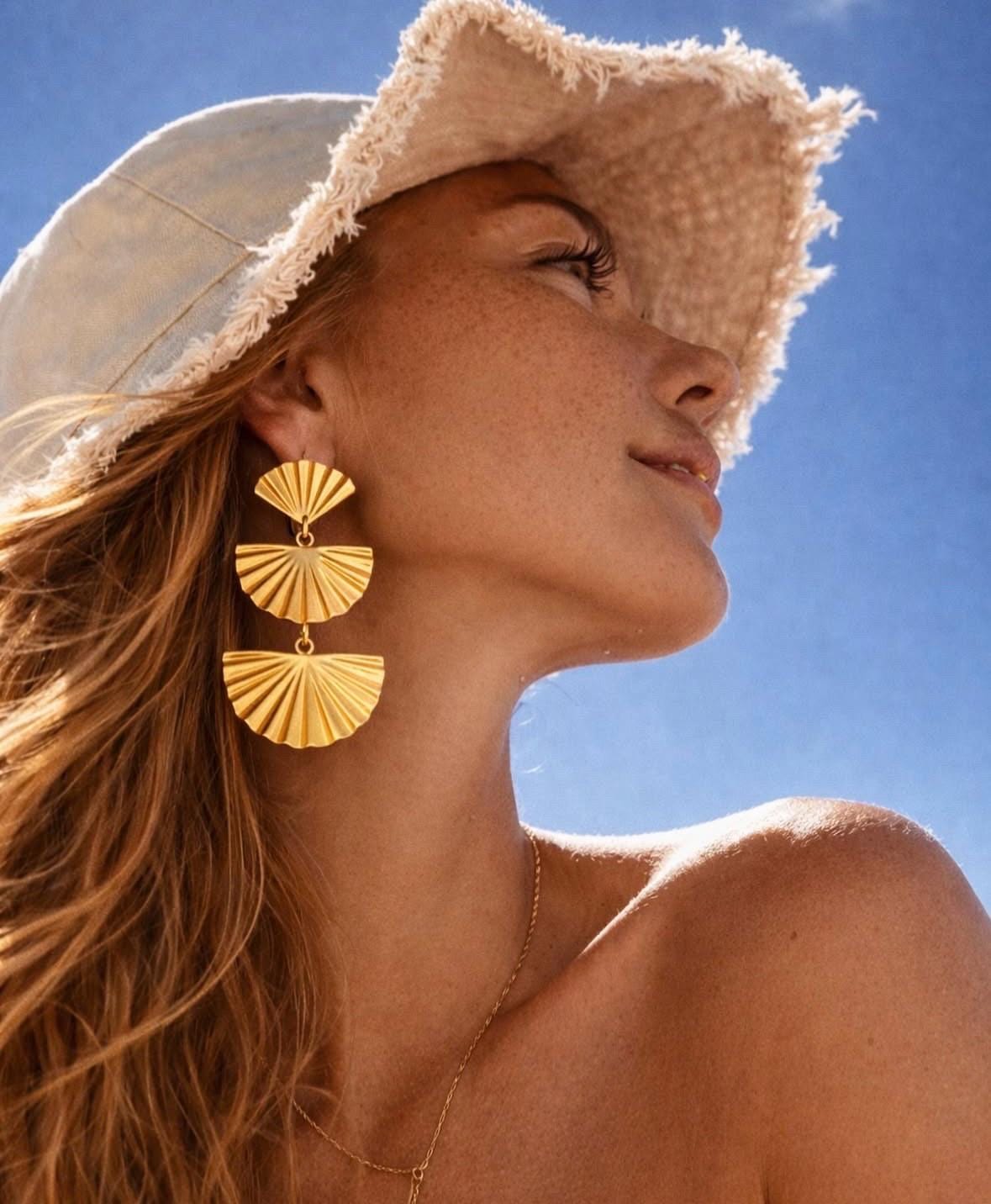 Orecchini pendenti con fiore di strass di cristallo anti