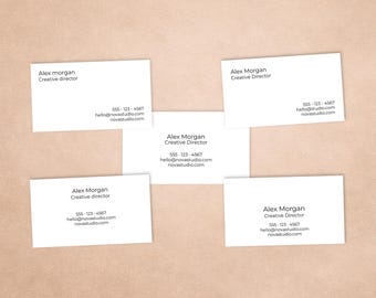 Contact Hierarchy Business Card Template | Editable Canva Template | Modern professional Branding Design