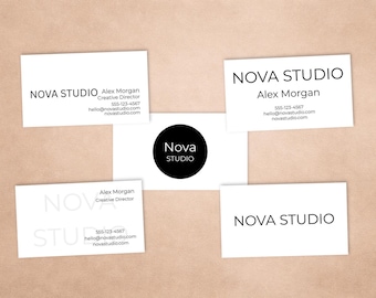 Luxury Signature Logo Business Card Template | Editable Canva Design