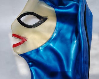Handmade latex headgear mask performance for Halloween