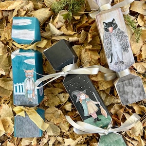 Illustrierte Halloween Candy Boxen, Gastgeschenke zum Ausdrucken (Digitaler Download)