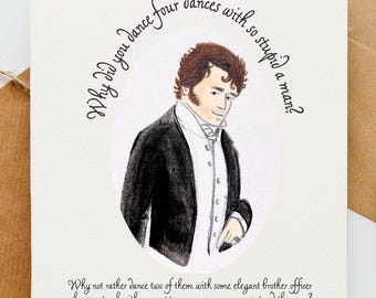 Cartes avec citation de Jane Austen : cartes d'amitié illustrées (téléchargement PDF)
