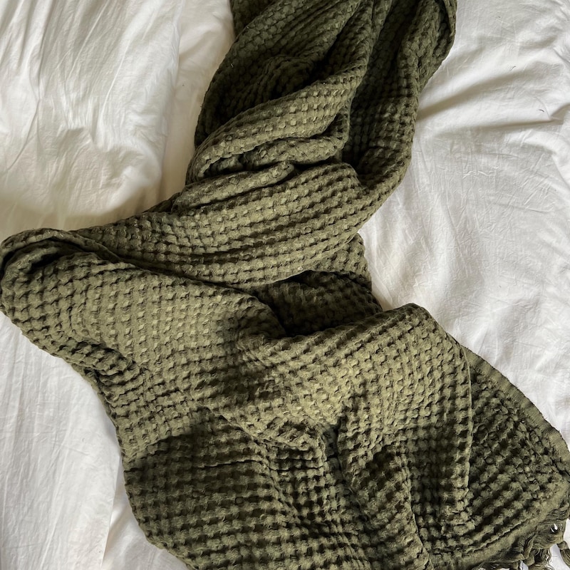 Olive Green Tie Dye Blanket main image 0