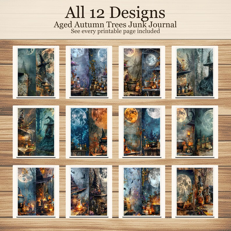 Witchcraft Junk Journal Kit Printable | Vintage Grimoire Journal Pages ...