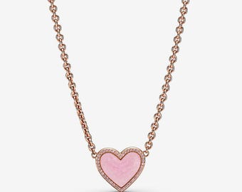 Pink Swirl Heart Necklace Necklace 50cm Ale Mead