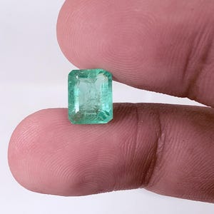 Natural Look Lab Created Colombian Emerald | Emerald Cut Green Loose Gemstones Parcel | Jewelry Making Supply | May Birthstone Gift”
