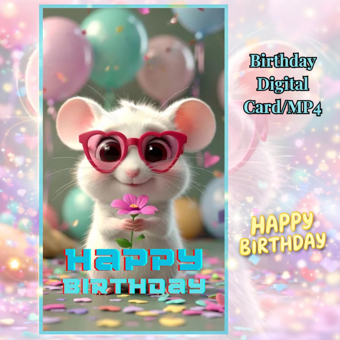 Happy Birthday Greeting | Video Card MP4 | Digital Message Card - Etsy