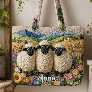 Quilted Tote Bag Personalized - Etsy
