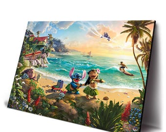 Lilo & Stitch Movies Poster Canvas Print For Home Decor Wall Art