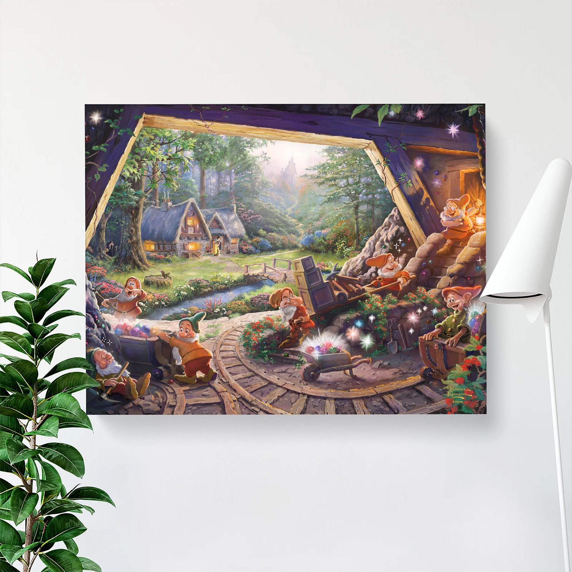 Snow White and the Seven Dwarfs Movies Poster Canvas Print for Home ...