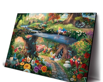 Alice in Wonderland Canvas Print: Classic Movie Art, Family Bedroom Decor