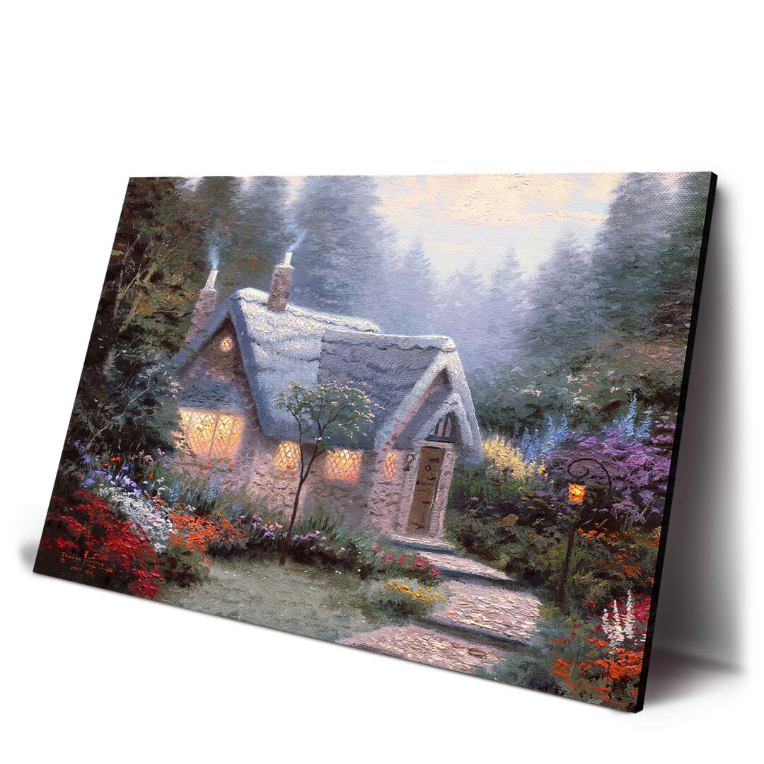 Cedar Nook Cottage Cottage Poster Canvas Print Home Decor Wall Art - Etsy