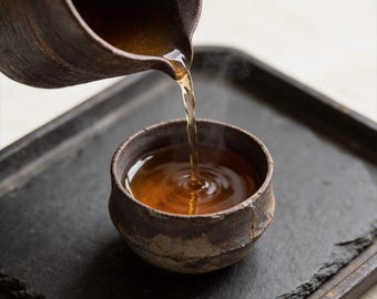 Wood Fired Teacup | Wabi Sabi Matcha Bowl | Rustic Espresso Cup | Gongfu Tea