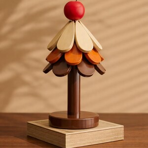 Handcrafted Wooden Christmas Tree Trivet Set