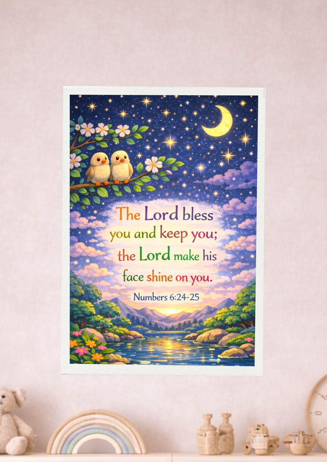 Christian Nursery Art, the Lord Bless You Scripture Print (digital ...