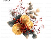 20 Realistic Christmas Clipart PNG/JPG 300DPI, Digital Clipart, Watercolor Clipart, High-Quality PNG, Printable Clipart, Digital Download.