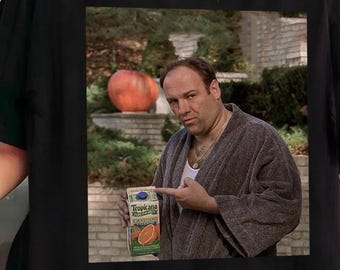 Tony Soprano Juice Shirt,Vintage Sopranos Graphic Tee,Satriale T-Shirt,Mafia TV Show,Christopher Moltisanti Tee,James Gandolfini,Some Pulp