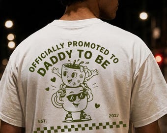 Dad To Be 2027 Shirt,Promoted to Daddy T-Shirt,New Father Gift,Pregnancy Announcement Tee,Daddy Est 2027,Werdender Papa TShirt,Papa 2027 Tee
