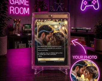 Personalized MTG Card with your photos, Custom MTG Trading Card Game for couples,Wedding gift for MTG Lover, Anniversary Gift, Magic Card