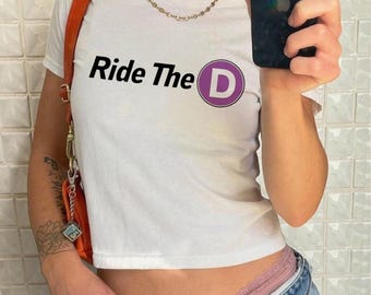 Ride The D Metro Shirt, Funny LA Subway D Line Graphic T-Shirt, NYC Metro, Public Transit Enthusiast Gift Tee, gift for girl, gift for men,2