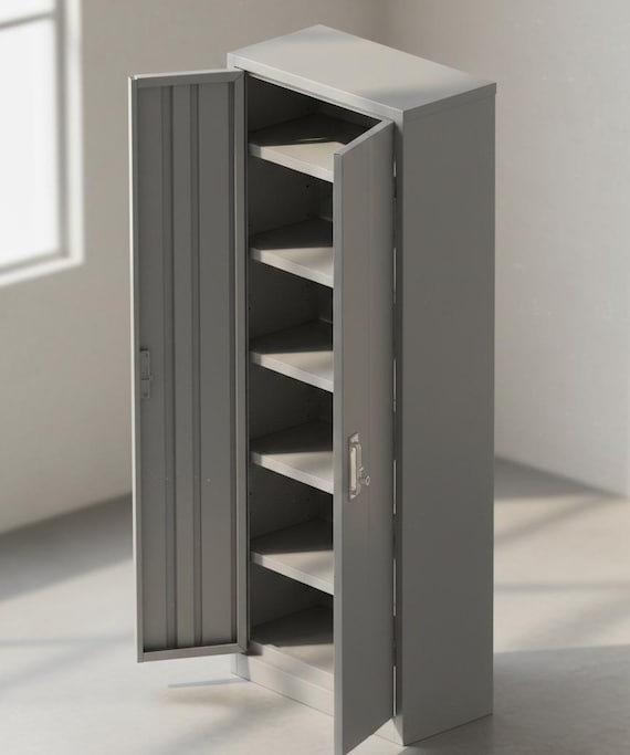 Industrial Metal Locker Plans | 16 Gauge Steel, DIY Fabrication (DXF, STEP, SolidWorks Files)