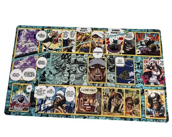 Trafalgar Law Anime Playmat – One Piece Manga Desk Mat, Non-Slip Gaming Pad