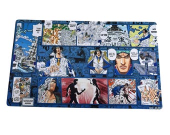 KUZAN One Piece Manga Playmat – Heart Pirates TCG Desk Mat (24x14)