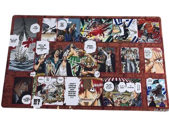 One Piece Red-Haired Shanks Manga Playmat – TCG Card Game Desk Mat