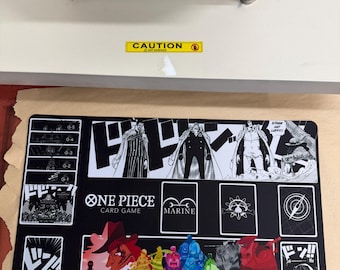 One Piece Marines TCG Playmat – Anime Card Game Mat with Zones – Custom Duel Playmat